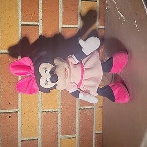 Disney Baby Minnie Mouse Plush Hand Puppet Full Size 14" Pink Soft Toy
